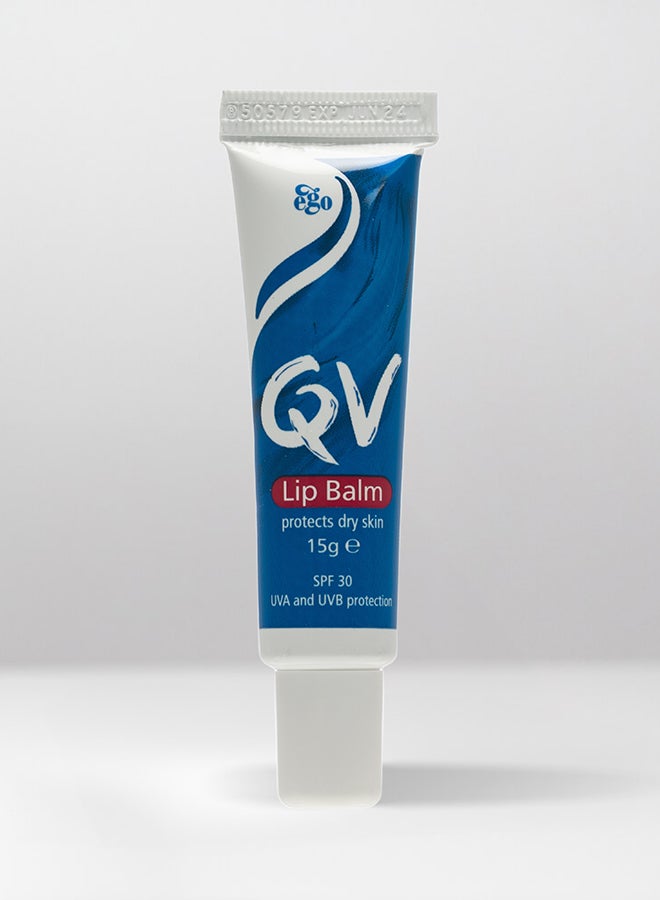 QV Moisturising Lip Balm (15g) with Broad Spectrum SPF 30 Sun Protection - Hydrates, Prevents Cracking, Antioxidant Vitamin E Formula 15grams - Image 1