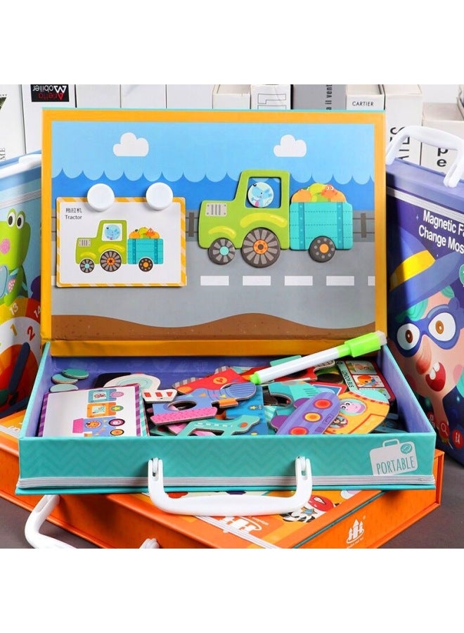 Children's Magnetic Puzzle Toy 2-3-4-5 Years Old Boys And Girls Baby Early Education Children's Intelligence-Color:Wonderful Day - Image 2