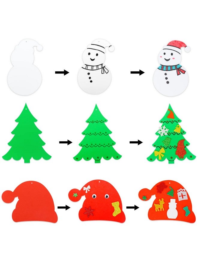 ماكس فن مجموعة ملصقات من 302 قطعة من Max Fun، مجموعة أدوات حرفية على شكل شجرة عيد الميلاد، قبعة شجرة عيد الميلاد، رجل ثلج، ديكورات عيد الميلاد للأطفال، لوازم هدايا الحفلات - Image 4