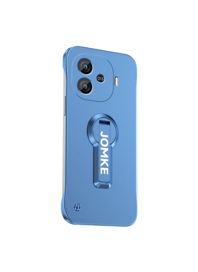 erorex For vivo iQOO Z9 Turbo Baking Varnish 360 Rotate Holder No Frame PC Phone Case(Blue) 