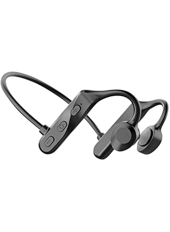 Open-Ear Bluetooth Headphones, Sport Headset with Earhooks, Bones Conduction Earphones, Intelligent Noise Reduction, IPX5, HiFi-Sound, Comfortable Wear, for Running, Walking, Workout