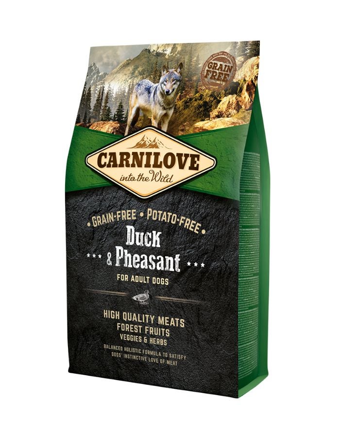 Carnilove Duck & Pheasant for Adult Dogs 4kg – Grain-Free, Complete Dog Food for Strong Bones & Healthy Joints