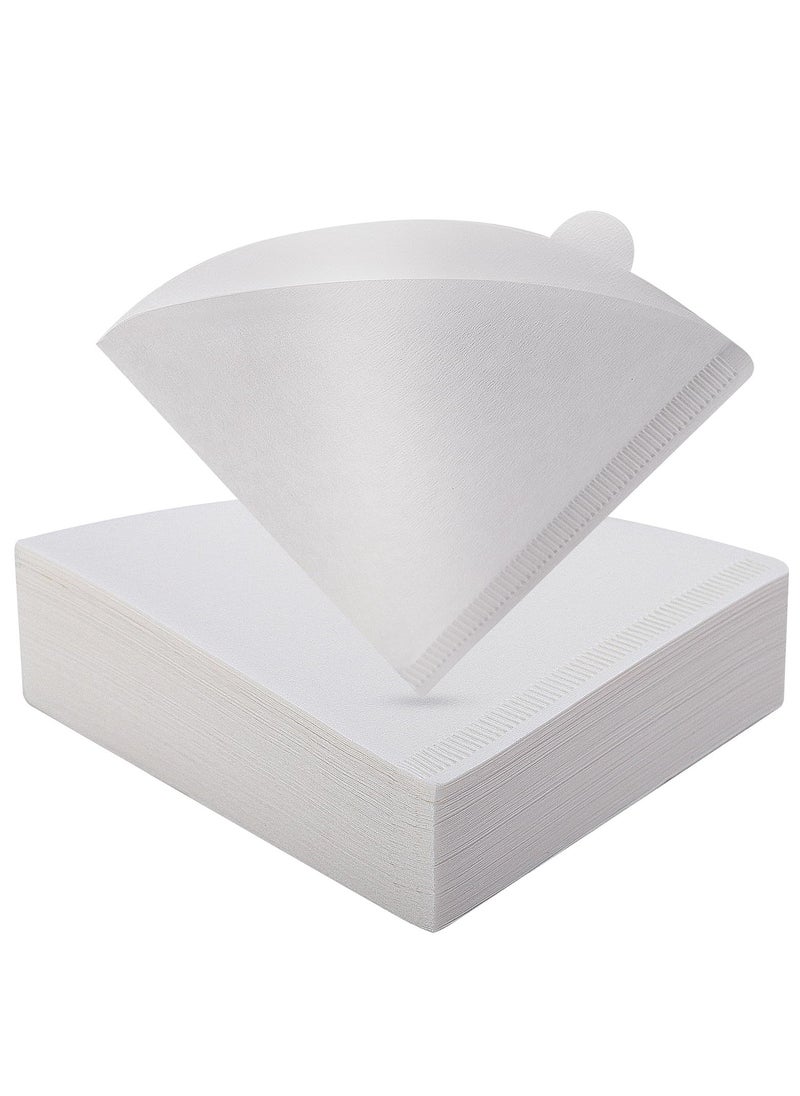 Generic Coffee Filters, White Size#2,100 Counts 1-4Cups V02 Disposable Coffee Filter Paper Cone, Compatible with V60 For Pour Over Droppers and Drip Coffee Maker.  (white)  - Image 1