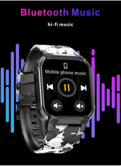 Lemfo Bluetooth Smart Watch, 1.85" HD Display Smart Fitness Watch, 1p68 Waterproof Military Smart Wrist Watch With 100 Plus Sports Mode, Voice Assistance Health Monitoring Watch For Men, (Blue Black)  - Image 5