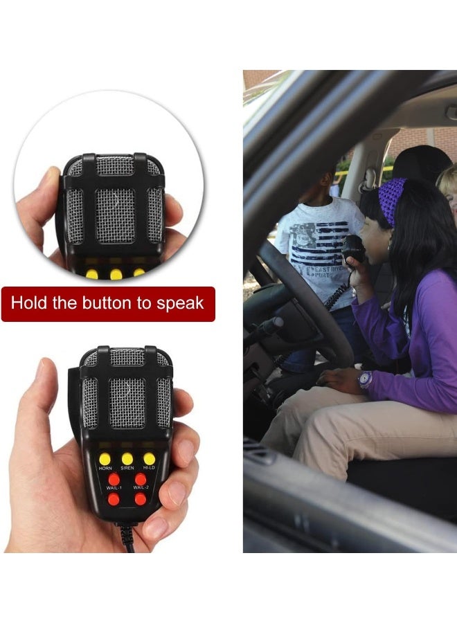 Partol Car Siren Horn 5 Tone Vehicle Siren Speaker with Mic PA Speaker System 100W Emergency Sound Amplifier with Microphone - Image 3
