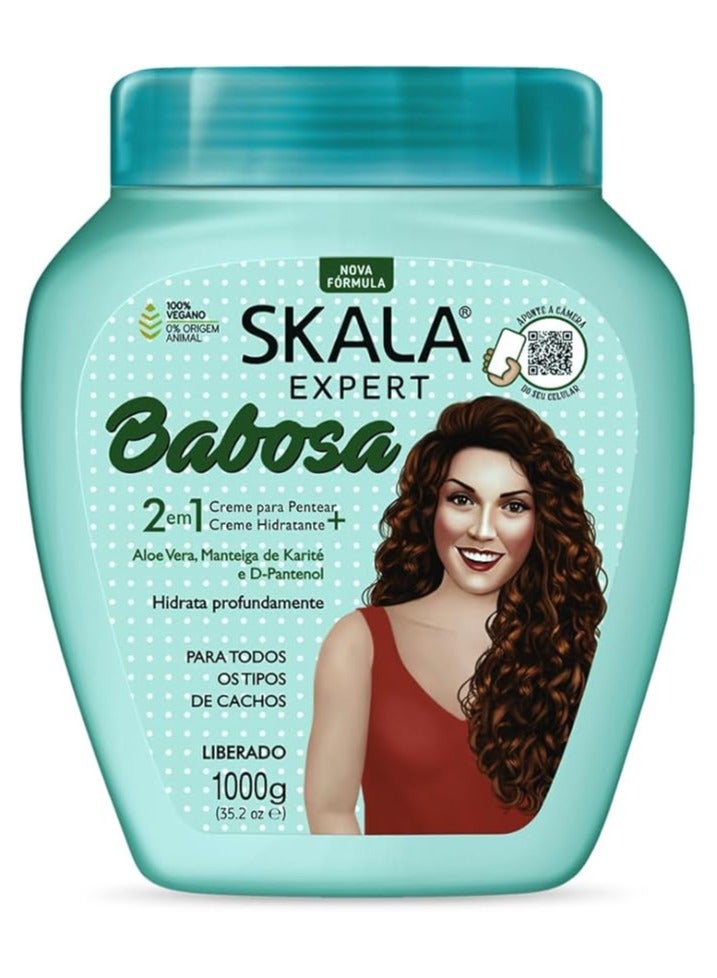 SKALA Skala Babusa 2-in-1 moisturizing and treatment cream for hair with aloe vera extract, shea butter, and D-panthenol 1000 grams  - Image 1