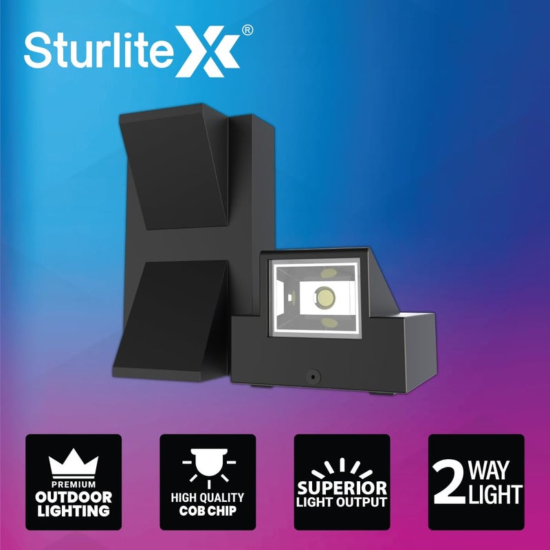 Sturlite ضوء حائط LED من ستورلايت KType 3W 2Way بدرجة حرارة لون 3K إضاءة حيوية جسم من الألمنيوم مقاوم للتآكل والخدوش حماية IP65 ضوء زخرفي داخلي وخارجي عبوة من 1 - Image 2