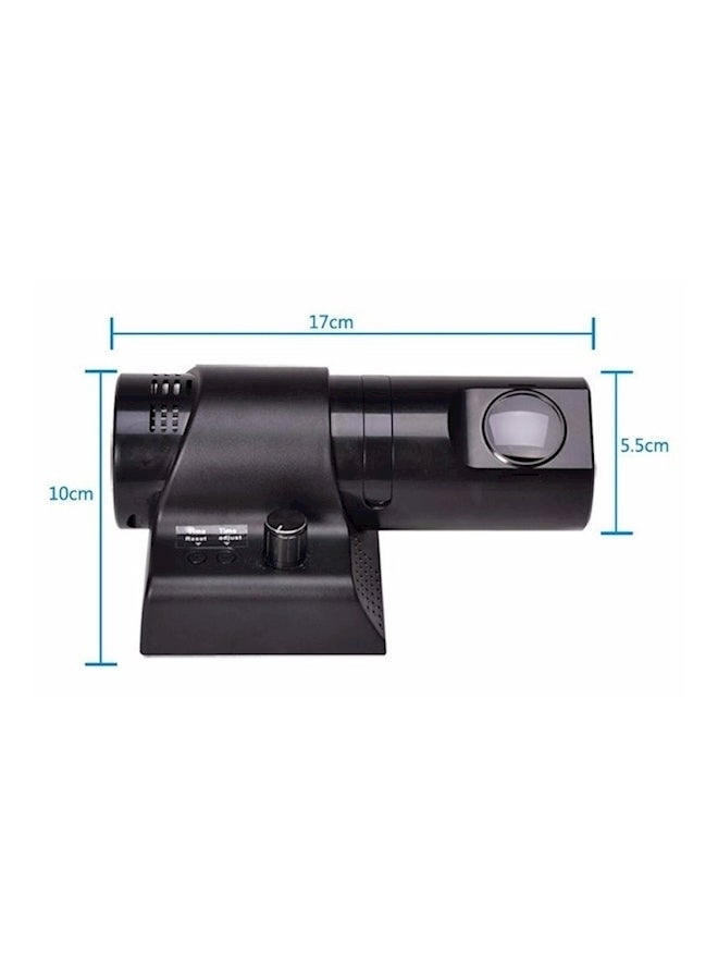 NIBEMINENT Home Office Decoration Led Wall Projection Clock Black/White - Image 2