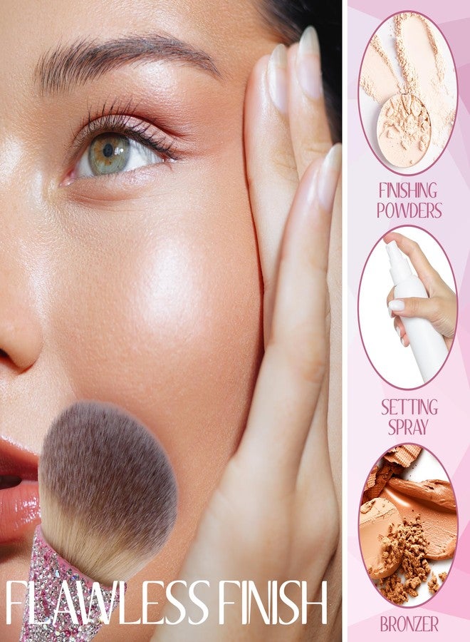 Expressions Rhinestone Powder Brush - Premium Soft Bristle Makeup Brush for Finishing - Image 5
