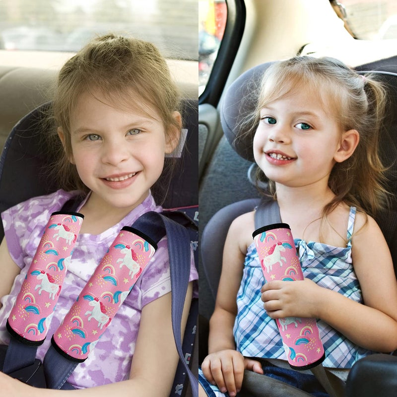 SLEILIN Seat Belt Cover for Kids, Seat Belt Pad for Boys Girls, Car Seat Straps Shoulder Pads for Kids, Kid's Seat Belt Cushion, Shoulder Strap Pad, 1 Piece ï¼ˆUnicornï¼‰ - Image 5