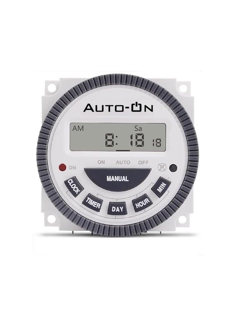 Auto-ON - AutoON Digital Timer Programmable Time Switch with LCD 4 Pin Pack of 1 - Image 1