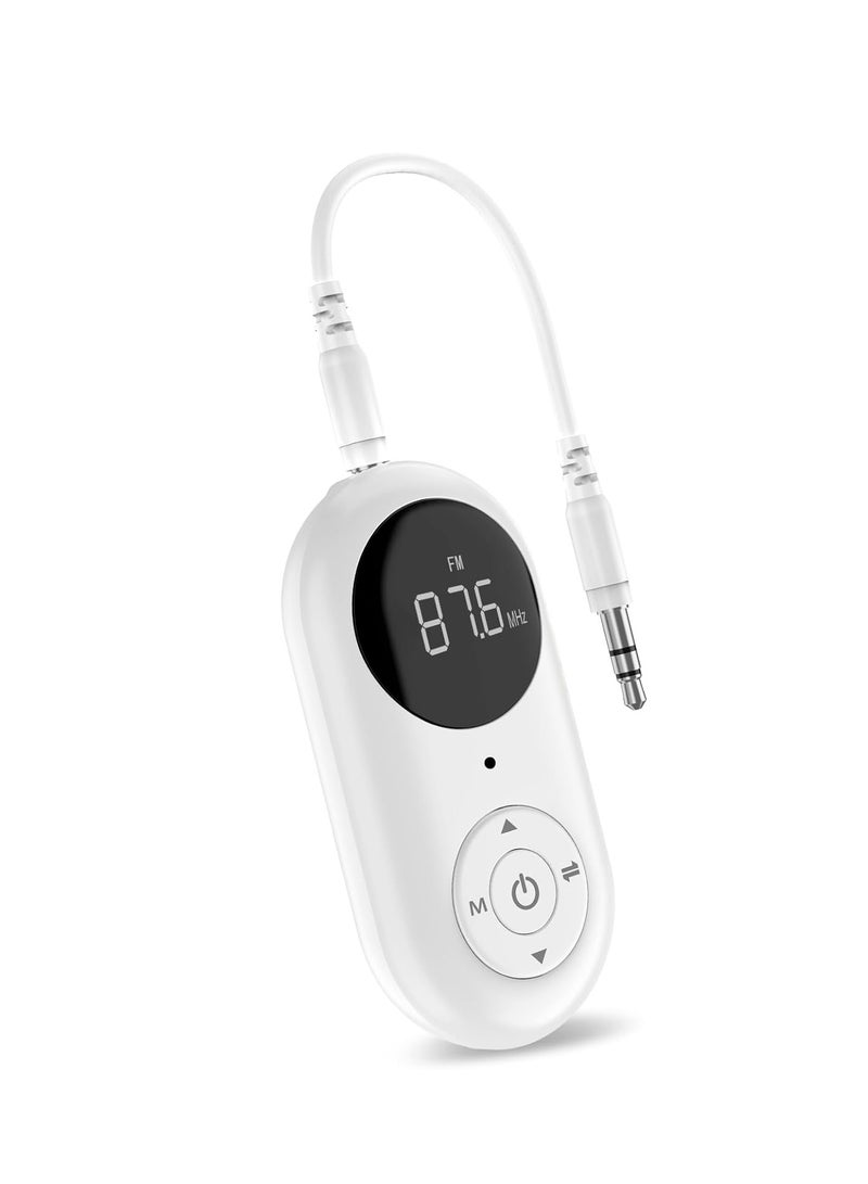 Airplane Bluetooth 5.3 Transmitter for All Headphones - Bluetooth Adapter for TV - Dual Connection- aptX Low Latency - Flying Travel,Long Flight Essentials - Wireless Audio Aux for MP3,Gym,Game,PC - Image 1