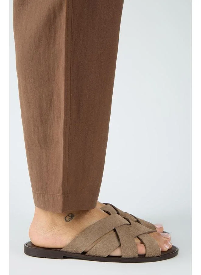 Manijero  Romina Women's Genuine Leather Cross-Weave Vizon Slipper. for Women | Best Price UAE