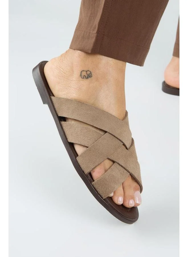 Romina Women's Genuine Leather Cross-Weave Vizon Slipper.