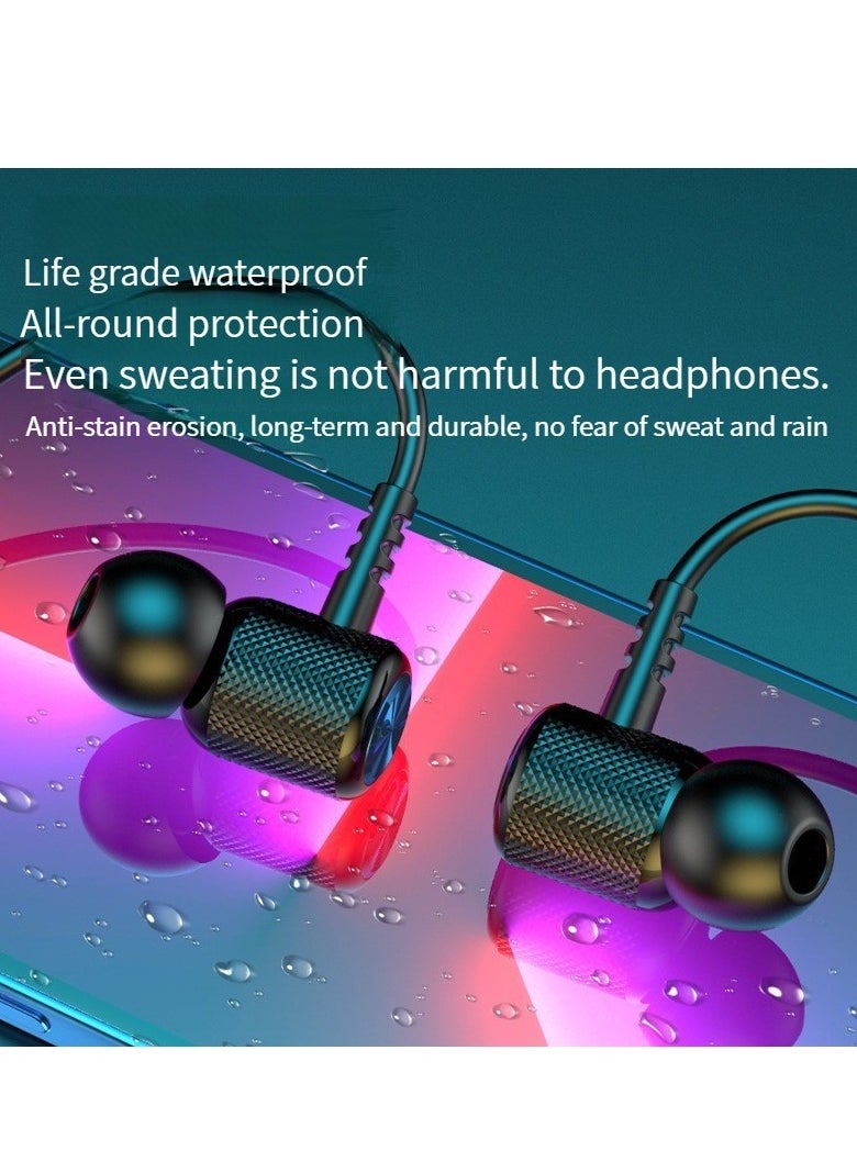 Generic New neck mounted Bluetooth wireless headset neck mounted two-ear sports headset blue  - Image 4