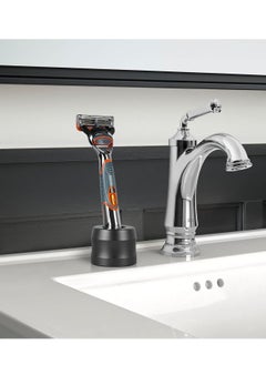 Linkidea Linkidea 2 Pack Aluminum Alloy Razor Stand, Opening Dia 0.86" (22mm) Men's Shaving Stand for Bathroom Countertops, Compatible with Gillette Heated Razor, Fusion 5 Power (Dark Grey)  - Image 4
