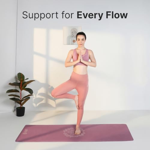 CULT TPE Yoga Mat 10mm Extra Thick with Carry Strap and Bag – Non-Toxic, Latex-Free, Anti-Slip, Tear-Resistant & Lightweight – Superior Cushioning for Joint Support, Ideal for Yoga, Pilates, Meditation & Home Workouts - Maroon - Image 2