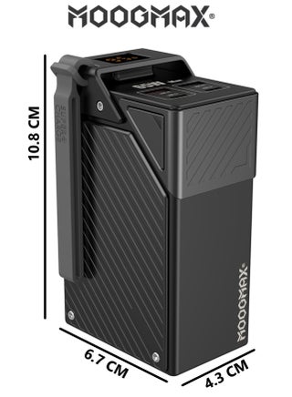power bank 30000mah small size. Powerful 65W portable charger. power bank fast charging with four ports (2*Type C charger & 2*QC3.0 USB charger). powerbank doubles as a laptop charger. power bank 30000 with digital display. charger iPhone, Samsung, Honor, & other phones & even laptops. From MOOGMAX - view 2
