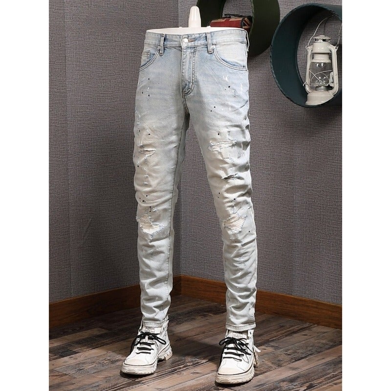 Unisex Classic Denim Jeans Loose Fit Daily Outdoor Wear - Image 3