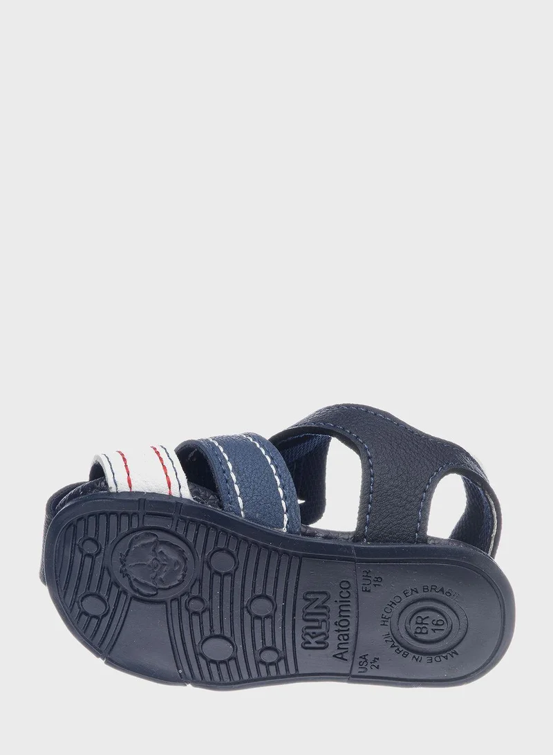 Klin Kids Back Striped Sandals