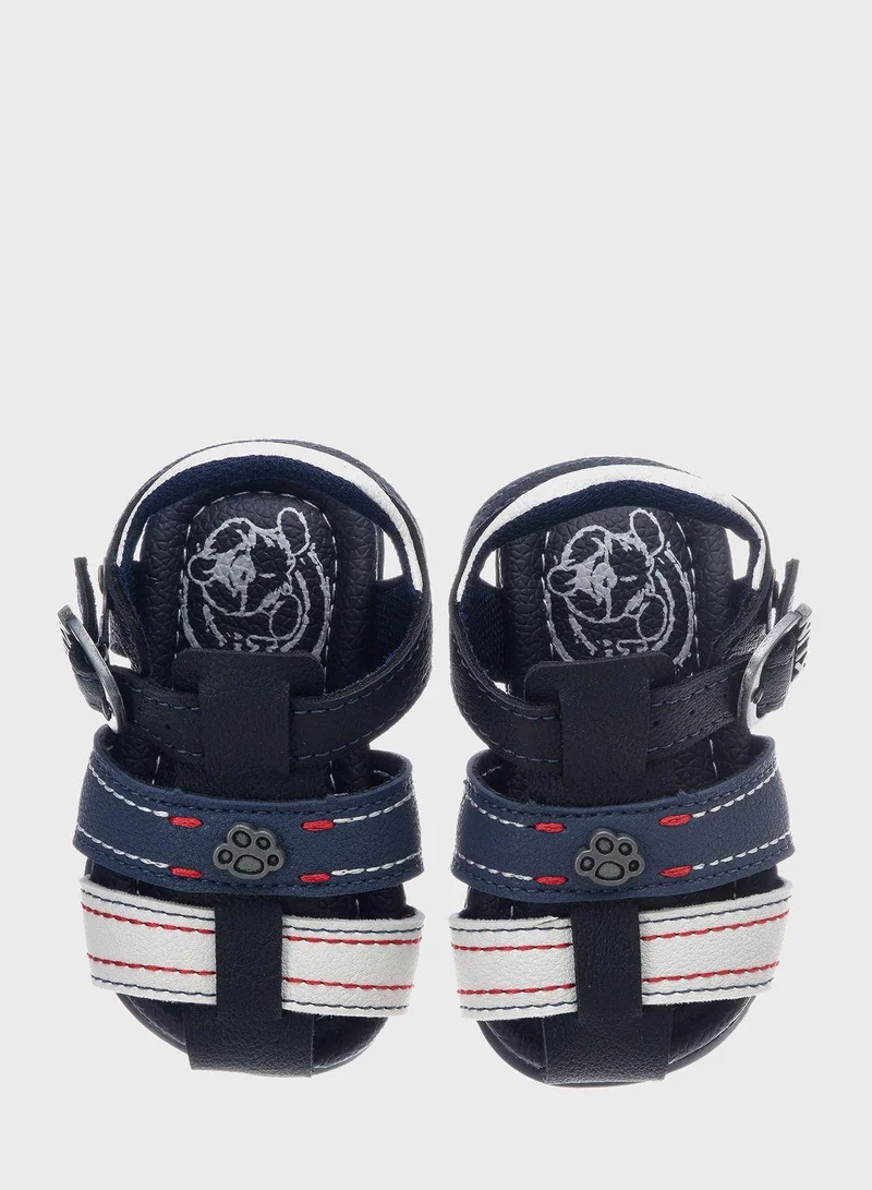 Klin Kids Back Striped Sandals