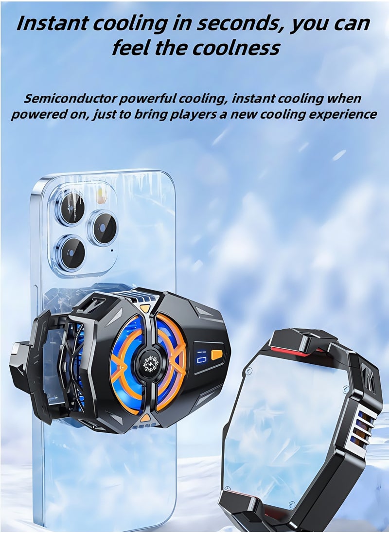 Generic Mobile phone radiator Portable mobile phone radiator Digital display three-speed adjustment for cooling the phone quickly, three-speed adjustment for cooling the phone quickly, suitable for mobile g  - Image 2