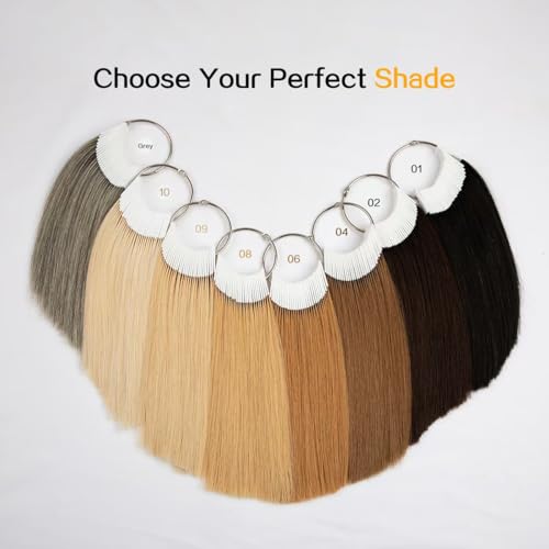 RINBOOOL Hair Swatches for Testing Color, Natural Black Tone Level 1, Real Remy Human Hair, 30 Strands per Pack, 8 Inches - Image 4