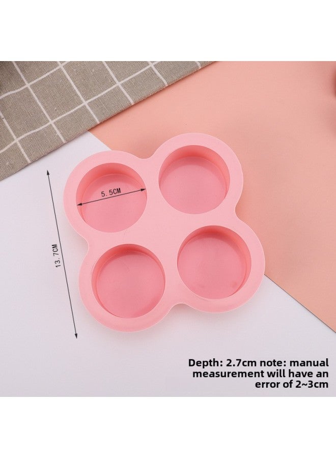DIY Baking Silicone Mousse Cake Silicone Mold Cylinder 4 Even Mold Dessert Supplementary Food Mold Baking Tools Wholesale-Specifications:Four-hole Powder + Three-hole Powder + Sunflower Powder + 8inch Powder - Image 4