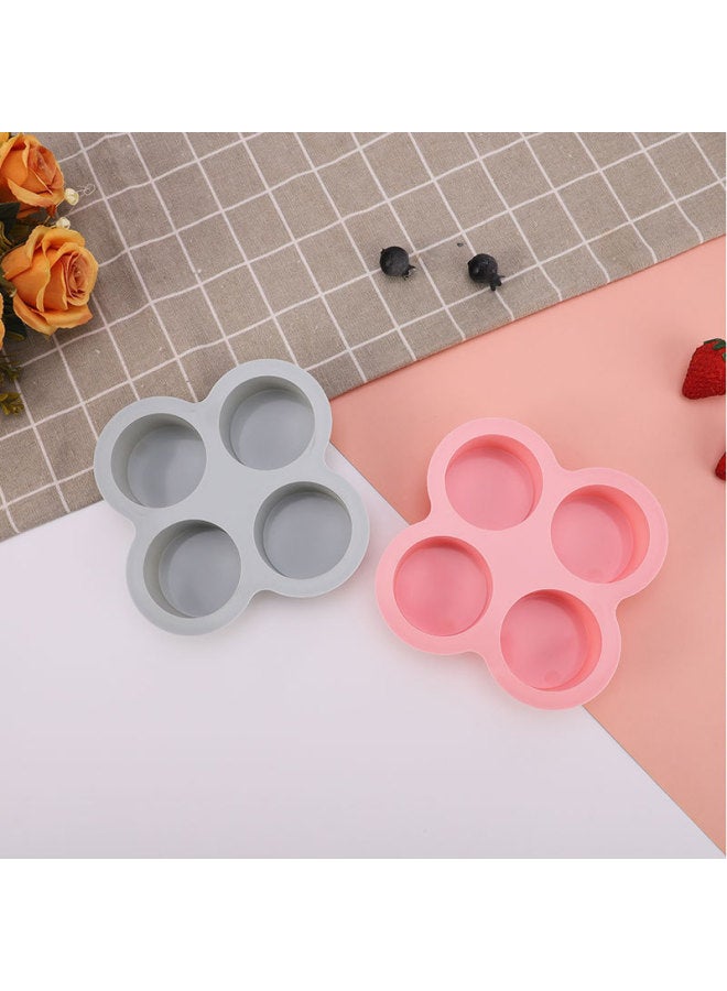 DIY Baking Silicone Mousse Cake Silicone Mold Cylinder 4 Even Mold Dessert Supplementary Food Mold Baking Tools Wholesale-Specifications:Four-hole Powder + Three-hole Powder + Sunflower Powder + 8inch Powder - Image 2