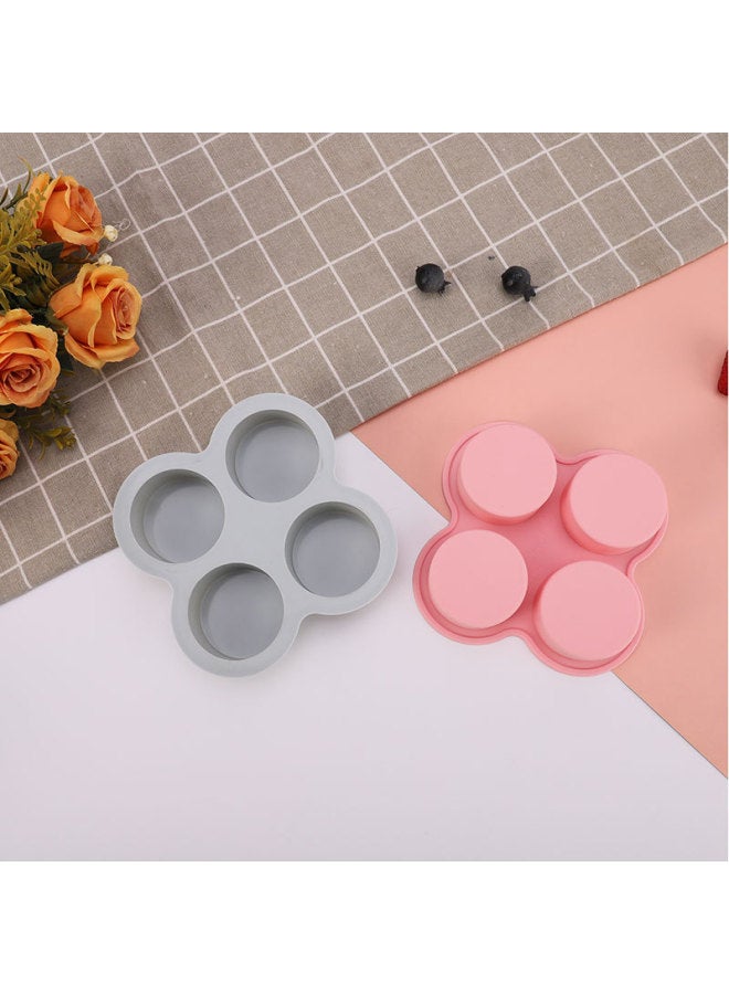 DIY Baking Silicone Mousse Cake Silicone Mold Cylinder 4 Even Mold Dessert Supplementary Food Mold Baking Tools Wholesale-Specifications:Four-hole Powder + Three-hole Powder + Sunflower Powder + 8inch Powder - Image 3