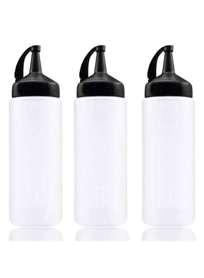 Jutoe Jutoe 3PACK Plastic Squeeze Bottles,6 oz Plastic Squeeze Squirt Condiment Bottles With Leak-Proof Cap,Condiment Squeeze Bottles Ketchup Squeeze Bottle For Kitchen Use. - Image 1