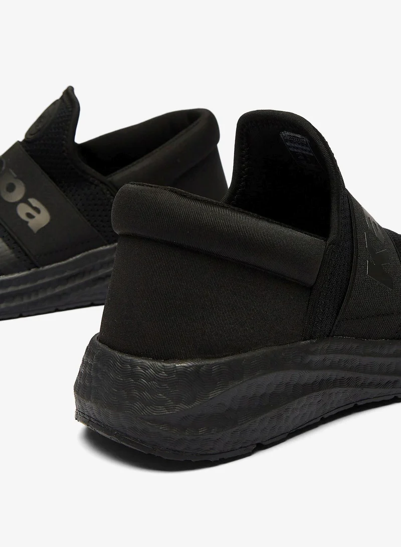 كابا سنيكرز نسائي أسود سهل الارتداء بنقوش