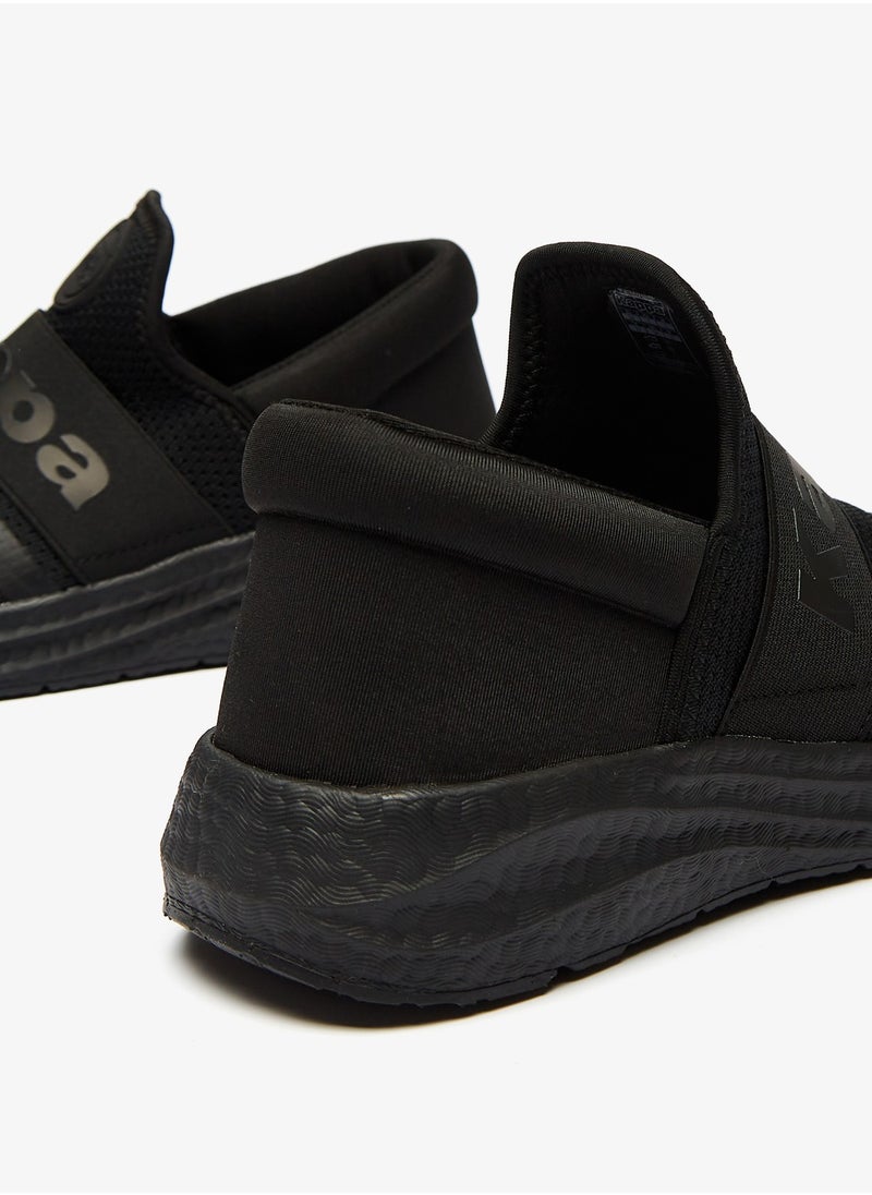 Kappa Women's Textured Slip-On Sports Shoes Black  - Image 2