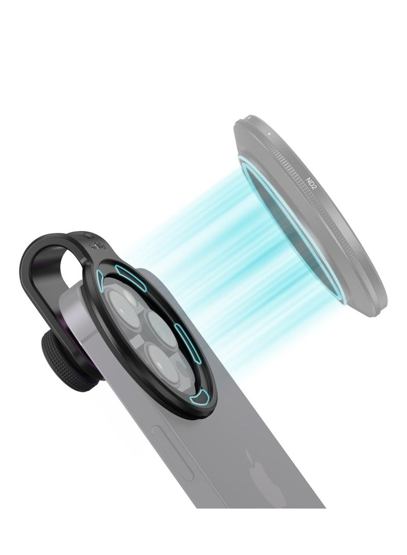 52mm Magnetic Filter Adapter Ring, Quick Release Magnet Upgraded Phone Lens Filter Ring ，for iPhone 15/14/13/12 for Galaxy series - Image 2