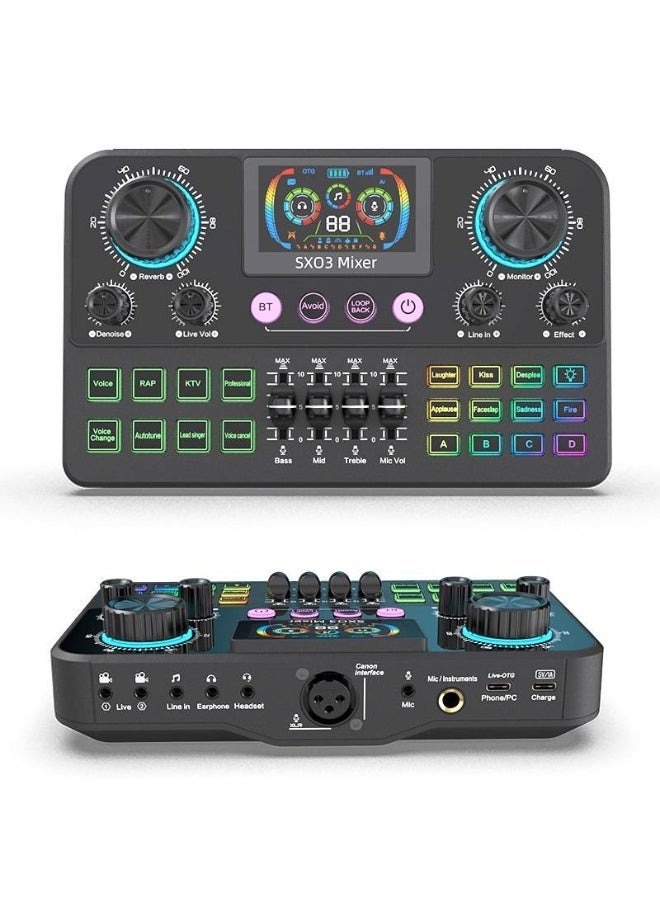 "SX03 Professional Audio Sound Card – Ultimate Live Streaming Vocal Mixer" - Image 1