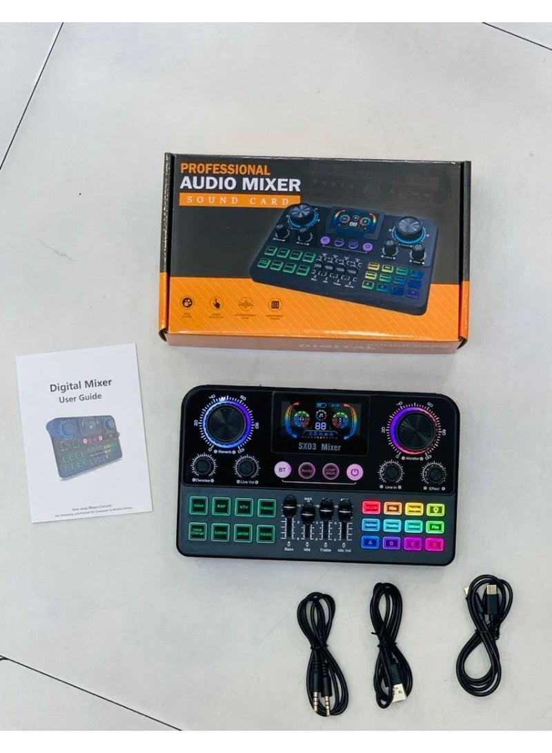 "SX03 Professional Audio Sound Card – Ultimate Live Streaming Vocal Mixer" - Image 2