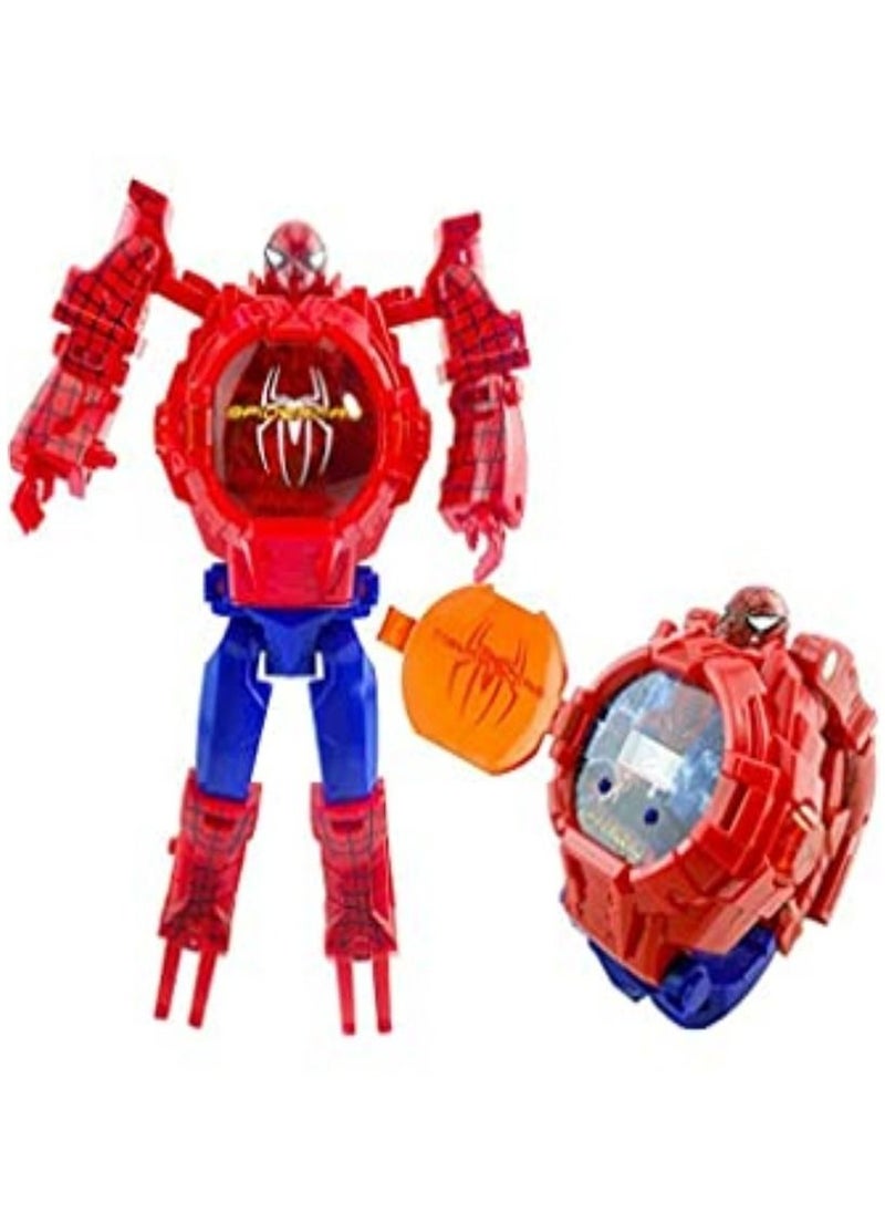 JOLLITY LLC - Transforming Robot Spiderman Digital Toy for Kids Deformation Figures Plus Projection Watch - Image 1