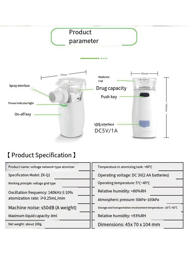 JZIKI - JZIKI Handheld Ultrasonic Nebulizer – Silent and Compact - Image 1