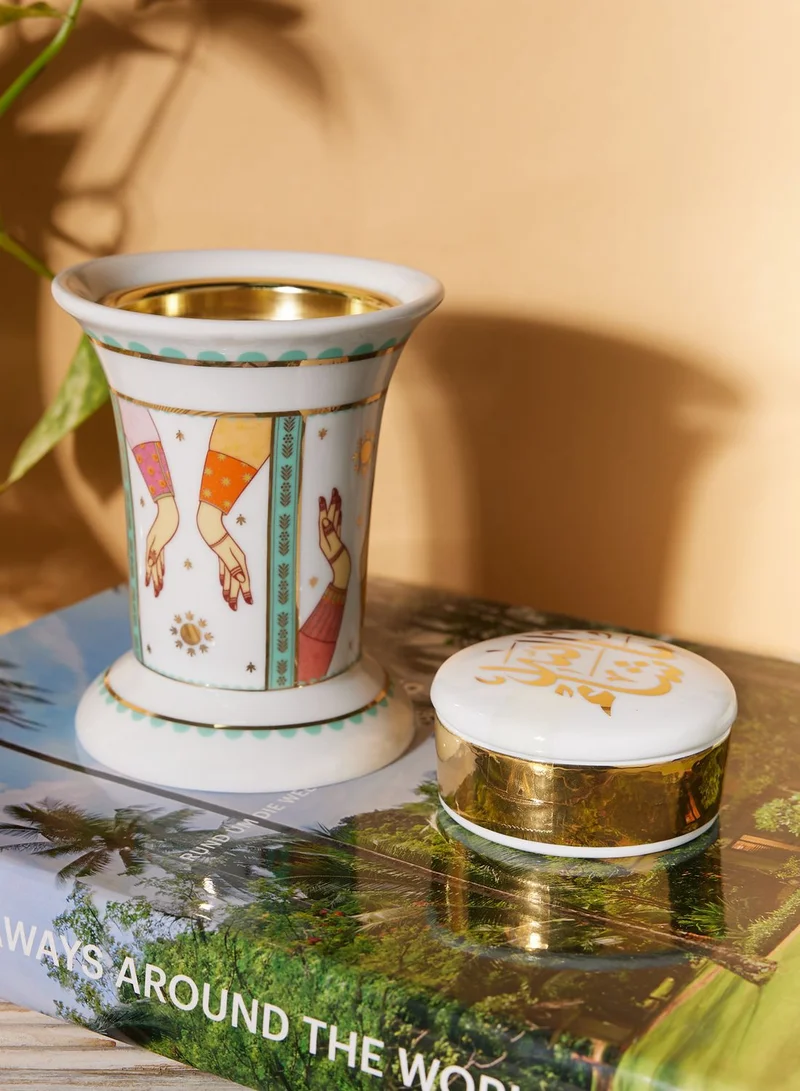 Silsal Hessa'S Incense Burner & Trinket Box Gift Set
