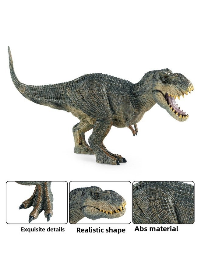 لعبة الديناصورات الجوراسية صلبة كبيرة الحجم من King Kong Tyrannosaurus Rex Brachiosaurus للأطفال نموذج حيوانات محاكاة معرفية - اللون: 【ss】بني صلب King Kong Tyrannosaurus Rex (الفم متحرك) - Image 4