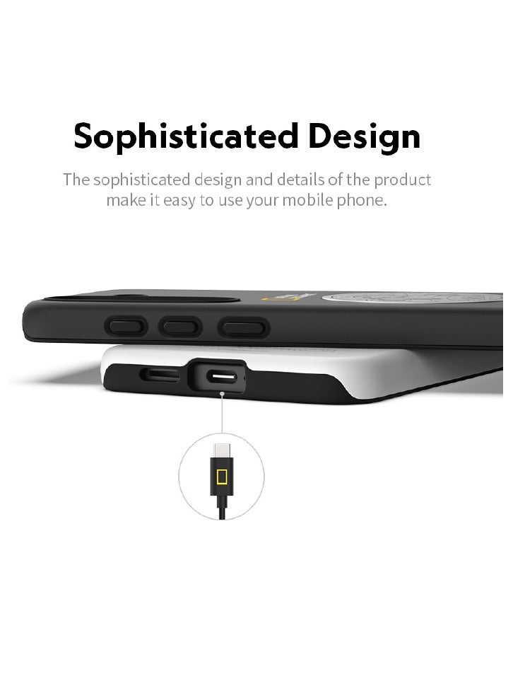 NATIONAL GEOGRAPHIC حافظة صلبة معدنية من ناشيونال جيوغرافيك لجهاز Galaxy S25 Ultra - أسود - Image 3