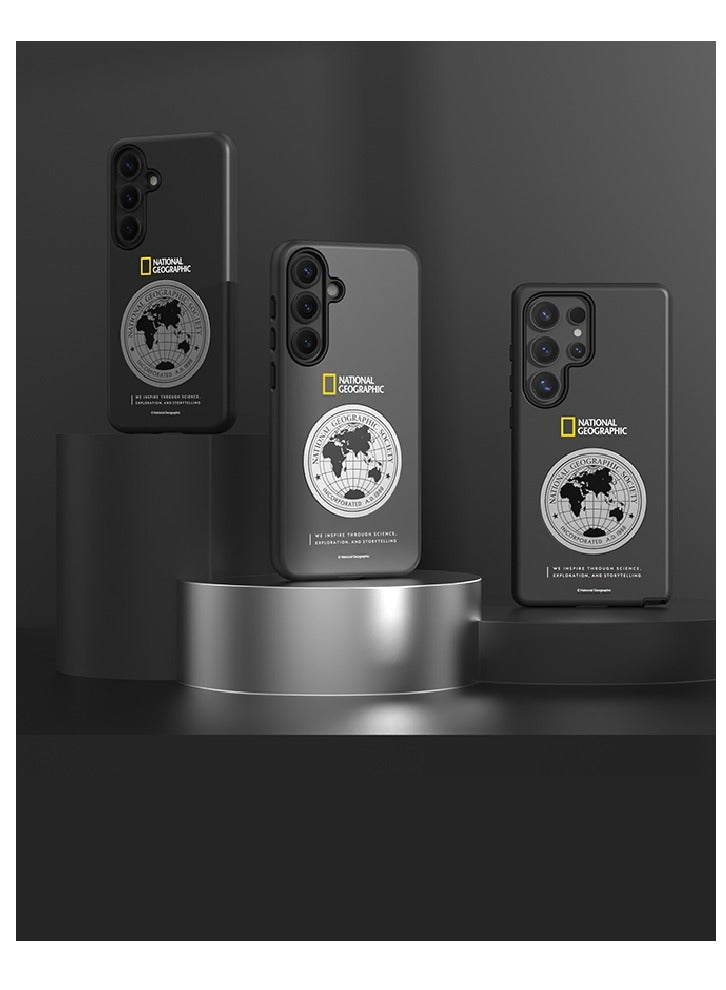 NATIONAL GEOGRAPHIC حافظة صلبة معدنية من ناشيونال جيوغرافيك لجهاز Galaxy S25 Ultra - أسود - Image 5
