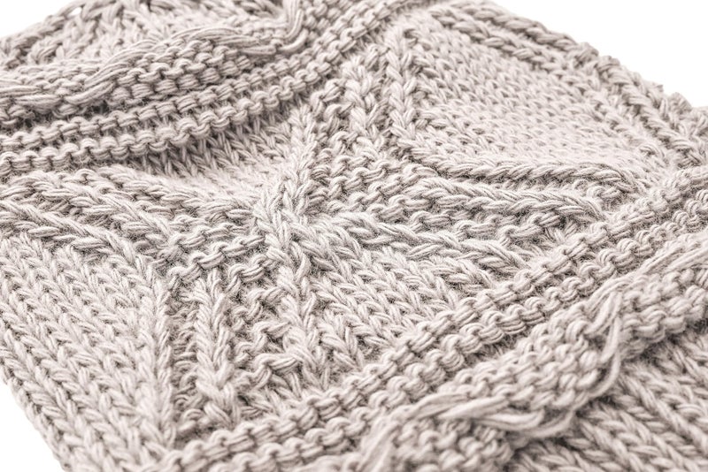 Lilax Knit Slouchy Oversized Soft Warm Winter Beanie Hat Beige - Image 5