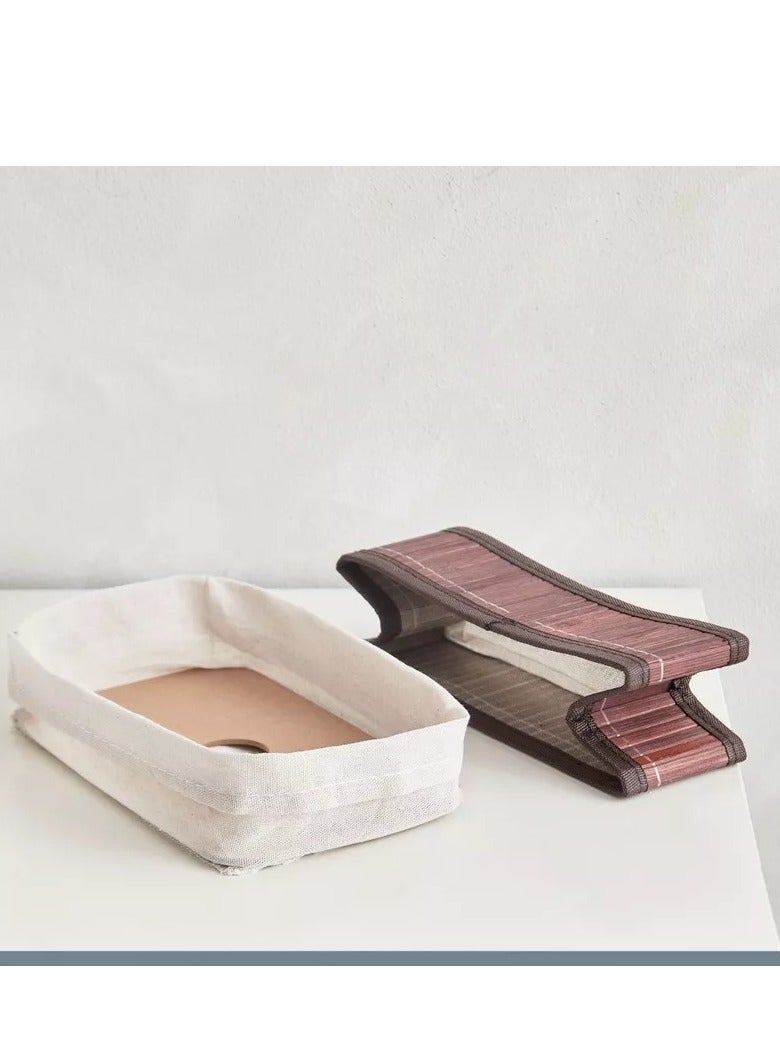 هوم بوكس سلة تخزين كبيرة قابلة للطي من نوك داون بامبو 33x23x12 سم - Image 3