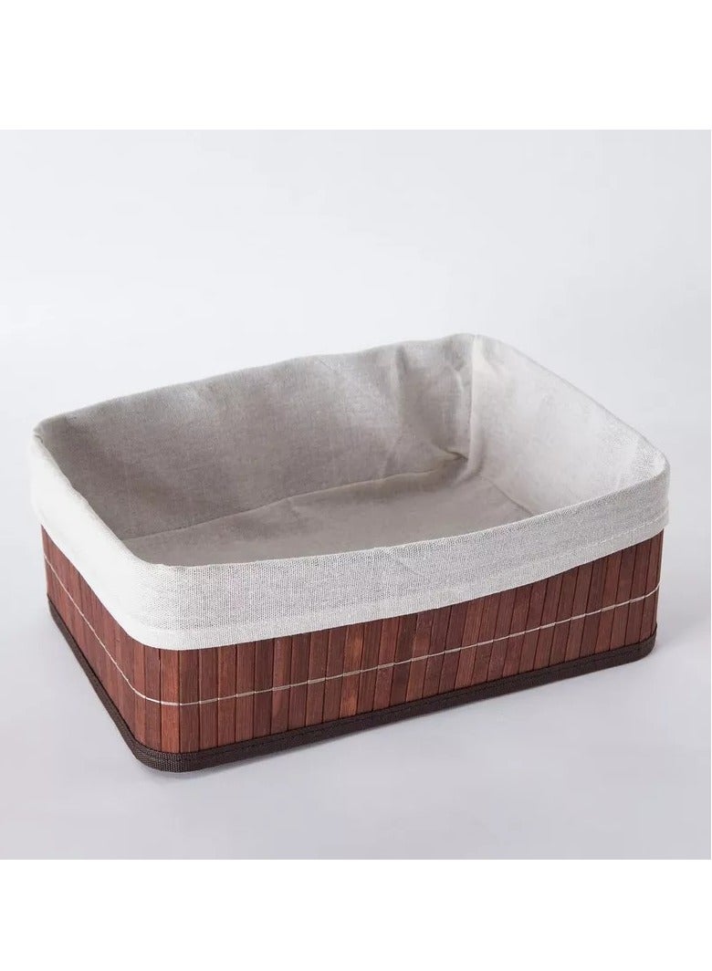 هوم بوكس سلة تخزين كبيرة قابلة للطي من نوك داون بامبو 33x23x12 سم - Image 1