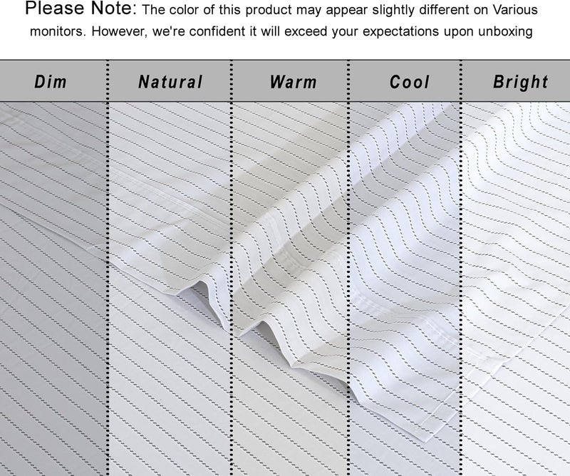 Ruvanti 100% Cotton Organic Percale Sheets Twin XL Size – Crisp Cooling Bed Sheets for Hot Sleepers, Deep Pocket 15”, Soft Peach Finish, Breathable & Durable Hotel-Style 3 Pcs, Construction Line - Image 5