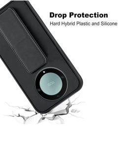 Wtech Hand Grip And Multi Stand Magnetic Car Mount Kickstand Finger Strap Case Cover For Honor X9b 5G 2023 Black  - Image 5