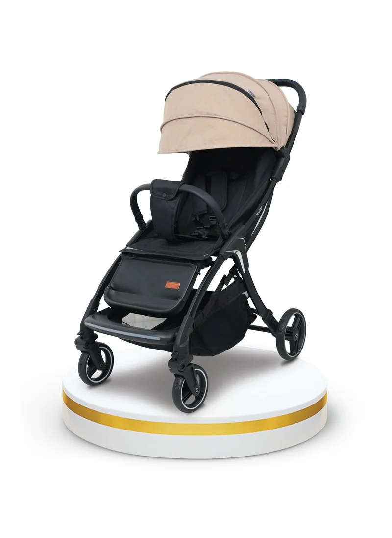 نورتر Aluminum Alloy Baby Stroller with  Fully adjustable for baby to sit or lie  Detachable Bumper 5 Point Safety Harness Compact Foldable Design
