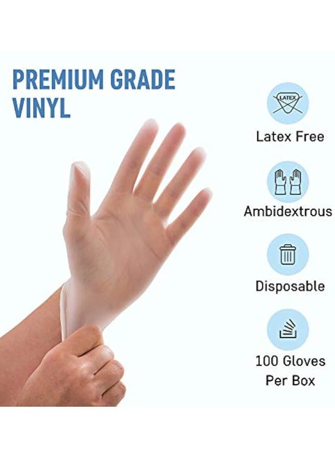 Halapack 200,300 Clear Disposable Large Vinyl Gloves - Powder-Free, Ideal for Painting, Coloring, and Medical Use - Image 2