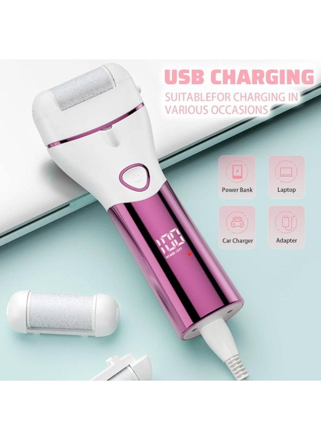 Generic ElectricCallus Remover for Feet, 16-in-1 Professional Pedicure Tools Foot Care Kit, Foot Scrubber Electric Feet File Pedi for Hard Cracked Dry Dead Skin, 3 Rollers, 2 Speed, Battery Display  - Image 2